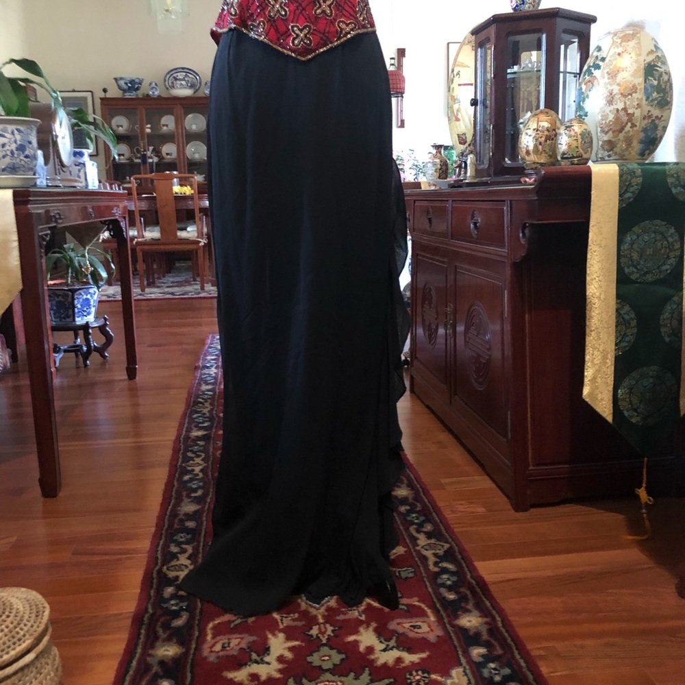 Long silk evening skirt